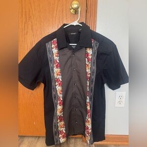 Mondo di Marco size MED lightweight men’s short sleeve cotton shirt w pattern